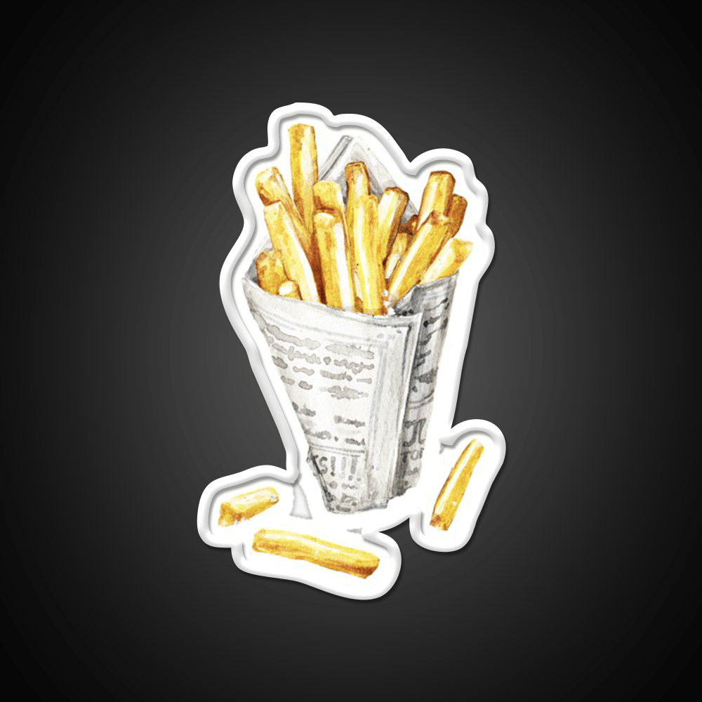 French Fries Fast Food Led Neon Sign For Burger Place Rgb Color - Shineneon
