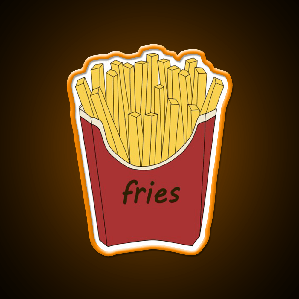 French Fries Fast Food Led Neon Sign For Burger Place Wall Art Rgb Color - Shineneon