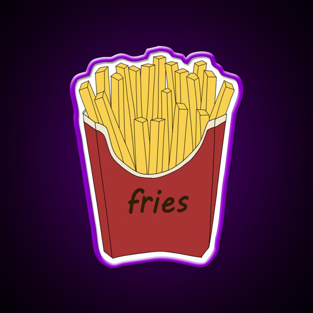 French Fries Fast Food Led Neon Sign For Burger Place Wall Art Rgb Color - Shineneon