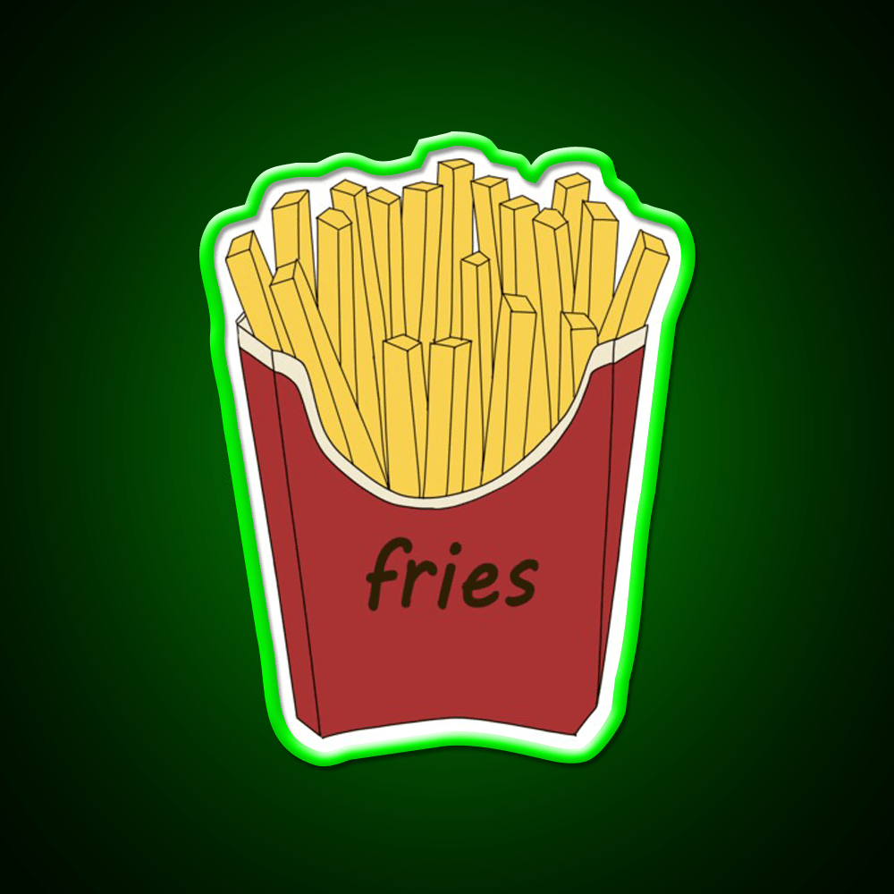 French Fries Fast Food Led Neon Sign For Burger Place Wall Art Rgb Color - Shineneon