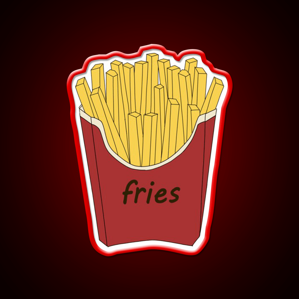 French Fries Fast Food Led Neon Sign For Burger Place Wall Art Rgb Color - Shineneon