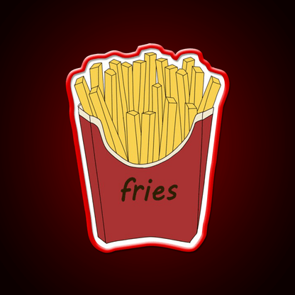 French Fries Fast Food Led Neon Sign For Burger Place Wall Art Rgb Color - Shineneon