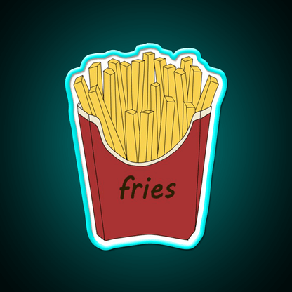 French Fries Fast Food Led Neon Sign For Burger Place Wall Art Rgb Color - Shineneon
