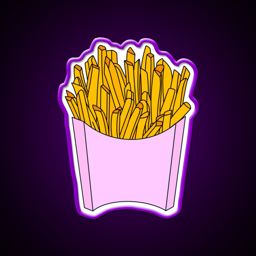 French Fries Fast Food Led Neon Sign For Burger Place Wall Decor Wall Art Rgb Color - Shineneon