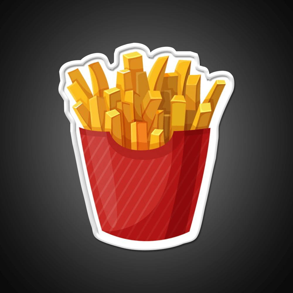 French Fries Graphic Fast Food Led Neon Sign For Burger Place Rgb Color - Shineneon