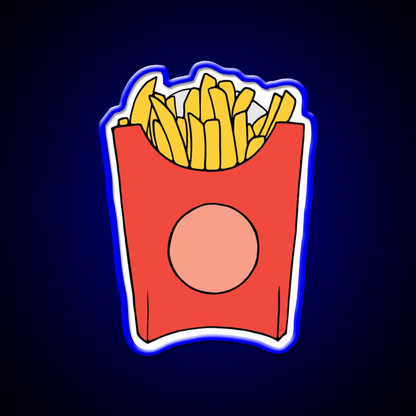 French Fries Illustration Fast Food Led Neon Sign For Burger Place Rgb Color - Shineneon