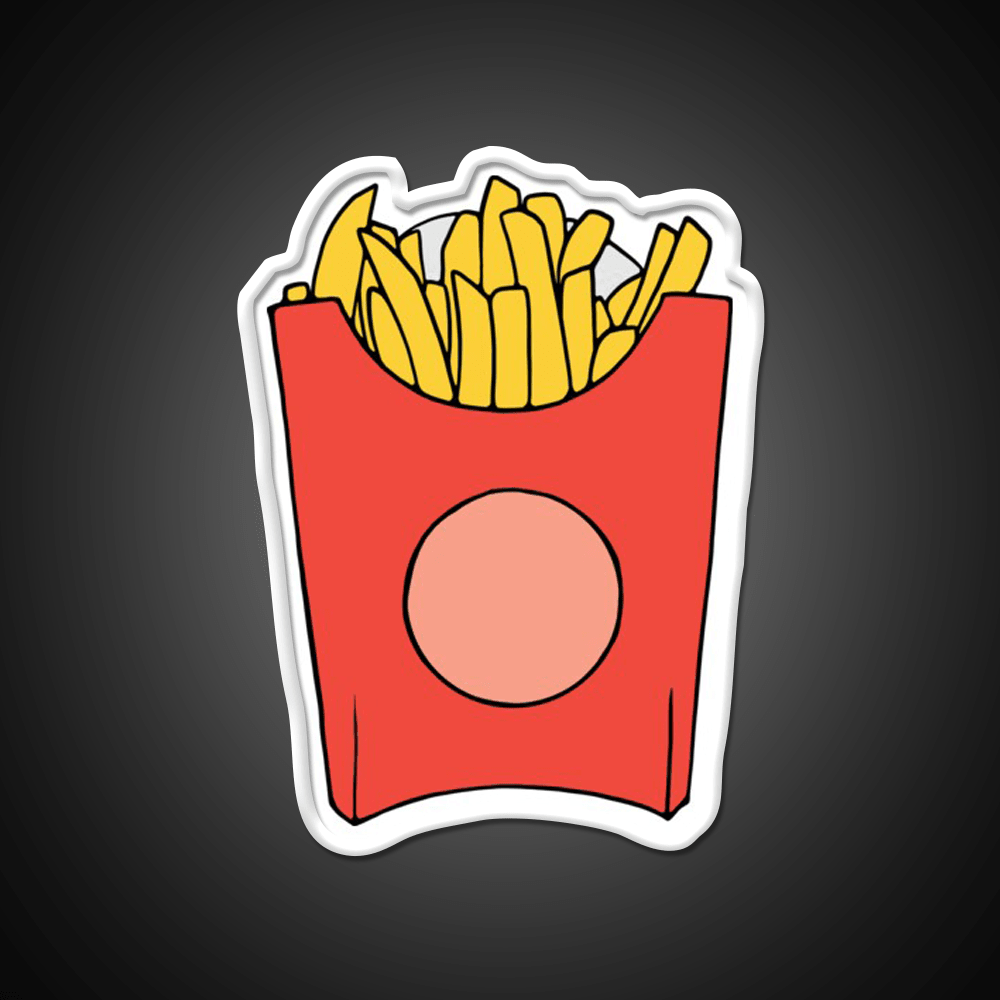 French Fries Illustration Fast Food Led Neon Sign For Burger Place Rgb Color - Shineneon