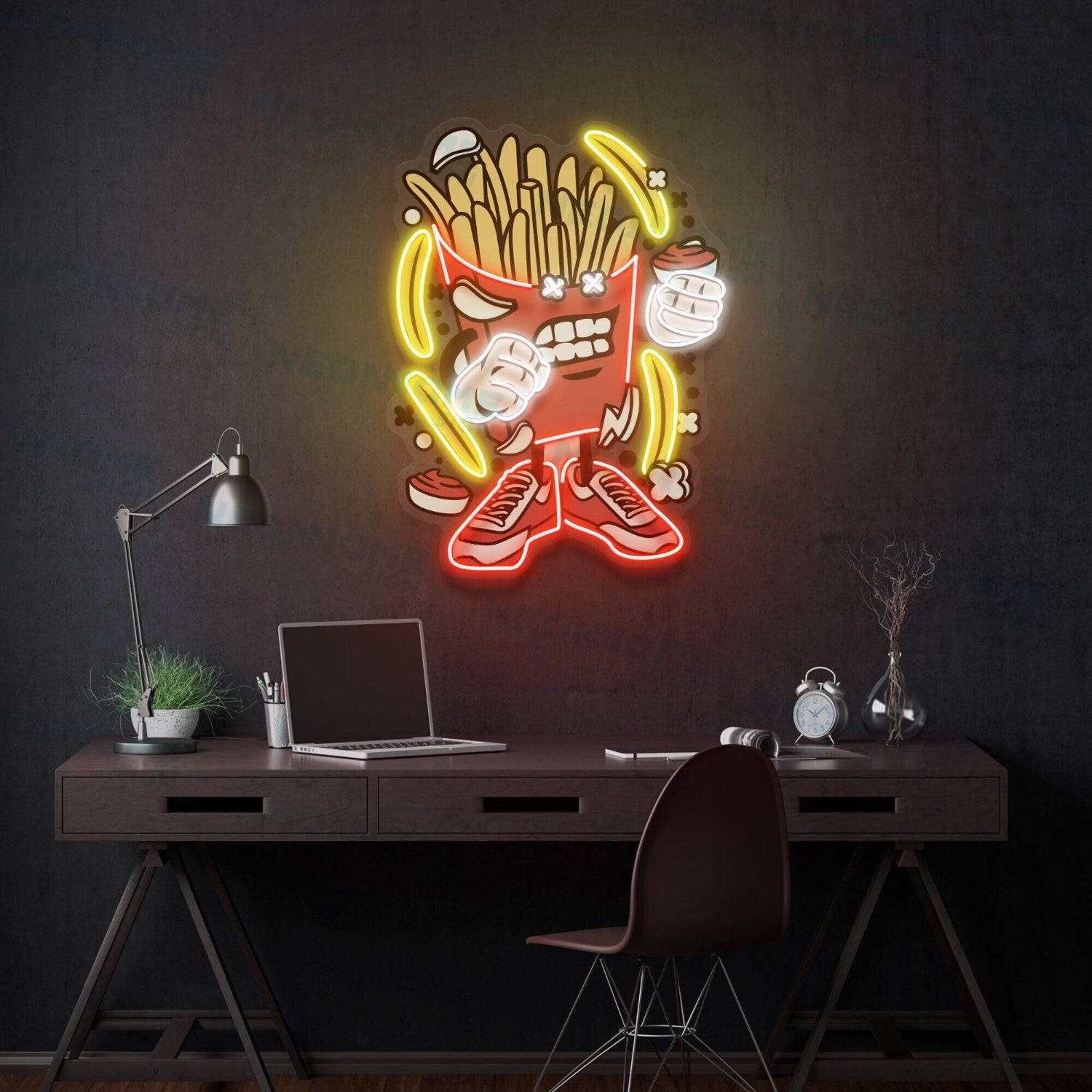 French Fries Led Uv Led Neon Sign Restaurant Wall Decor | Shineneon