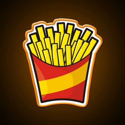 French Fries Pattern Fast Food Led Neon Sign For Burger Place Rgb Color - Shineneon