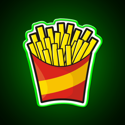 French Fries Pattern Fast Food Led Neon Sign For Burger Place Rgb Color - Shineneon