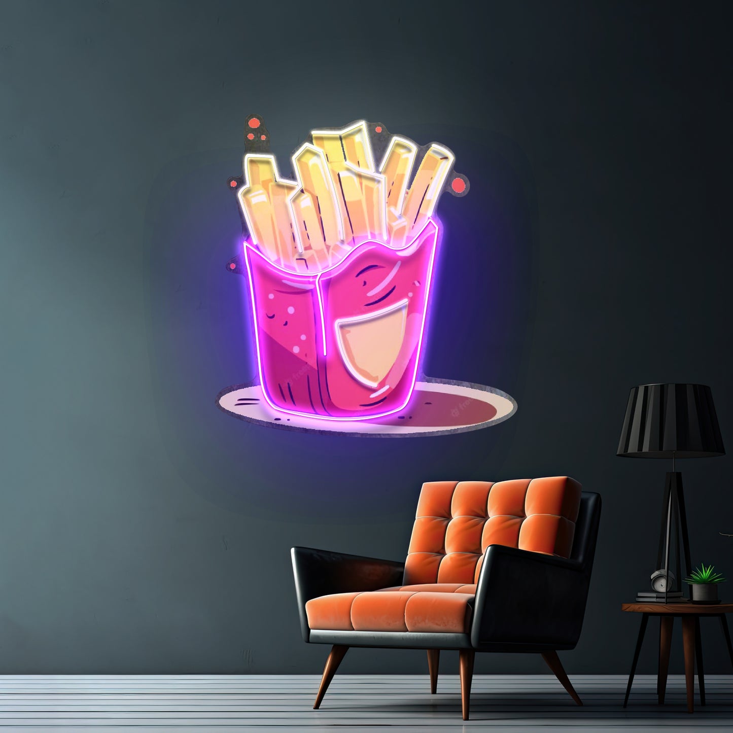 French Fries Potatoes Led Neon Sign Light Custom Led Signs