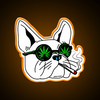 Frenchies Dog And Weed Fast Food Led Neon Sign For Burger Place Rgb Color - Shineneon
