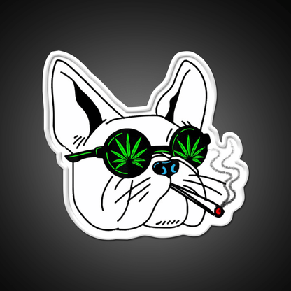 Frenchies Dog And Weed Fast Food Led Neon Sign For Burger Place Rgb Color - Shineneon