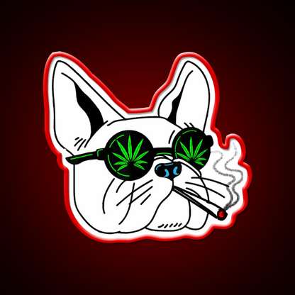 Frenchies Dog And Weed Fast Food Led Neon Sign For Burger Place Rgb Color - Shineneon