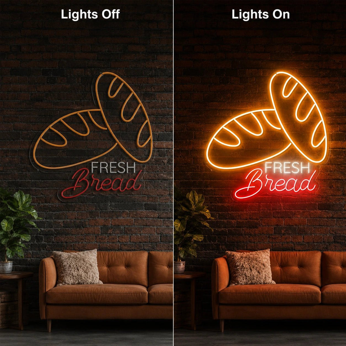 Fresh Bread Loaves LED Neon Sign - Shineneon