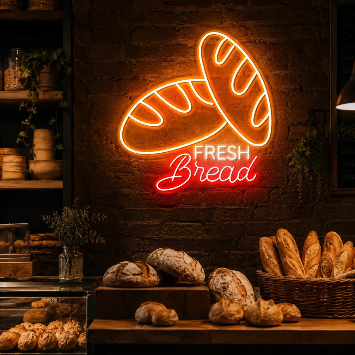 Fresh Bread Loaves LED Neon Sign - Shineneon
