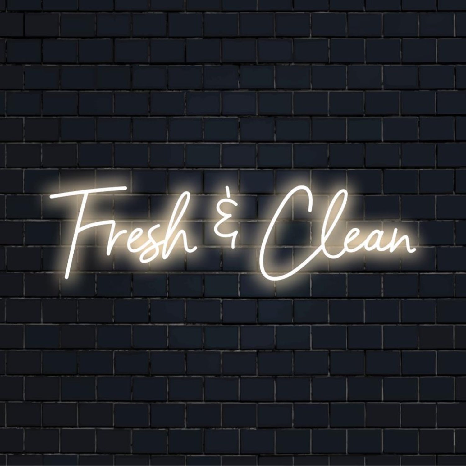 Fresh Clean White Led Neon Sign For Modern Indoor Business Decor | Shineneon