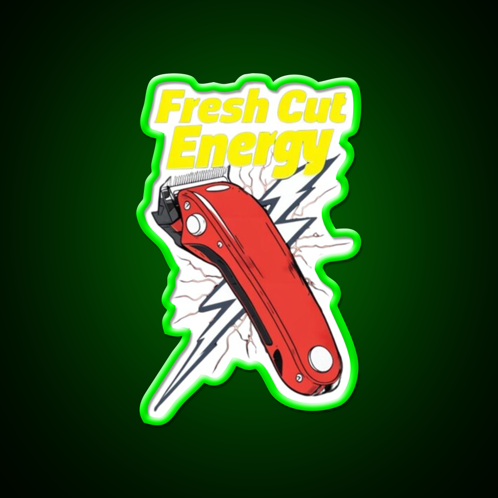 Fresh Cut Energy Barber Vibes Only Barber Shop Haircut Led Neon Sign - LED neon sign view 8
