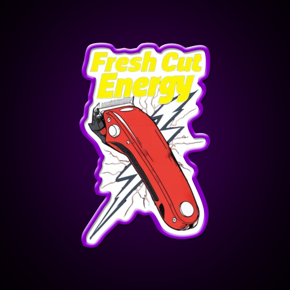 Fresh Cut Energy Barber Vibes Only Barber Shop Haircut Led Neon Sign - LED neon sign view 9
