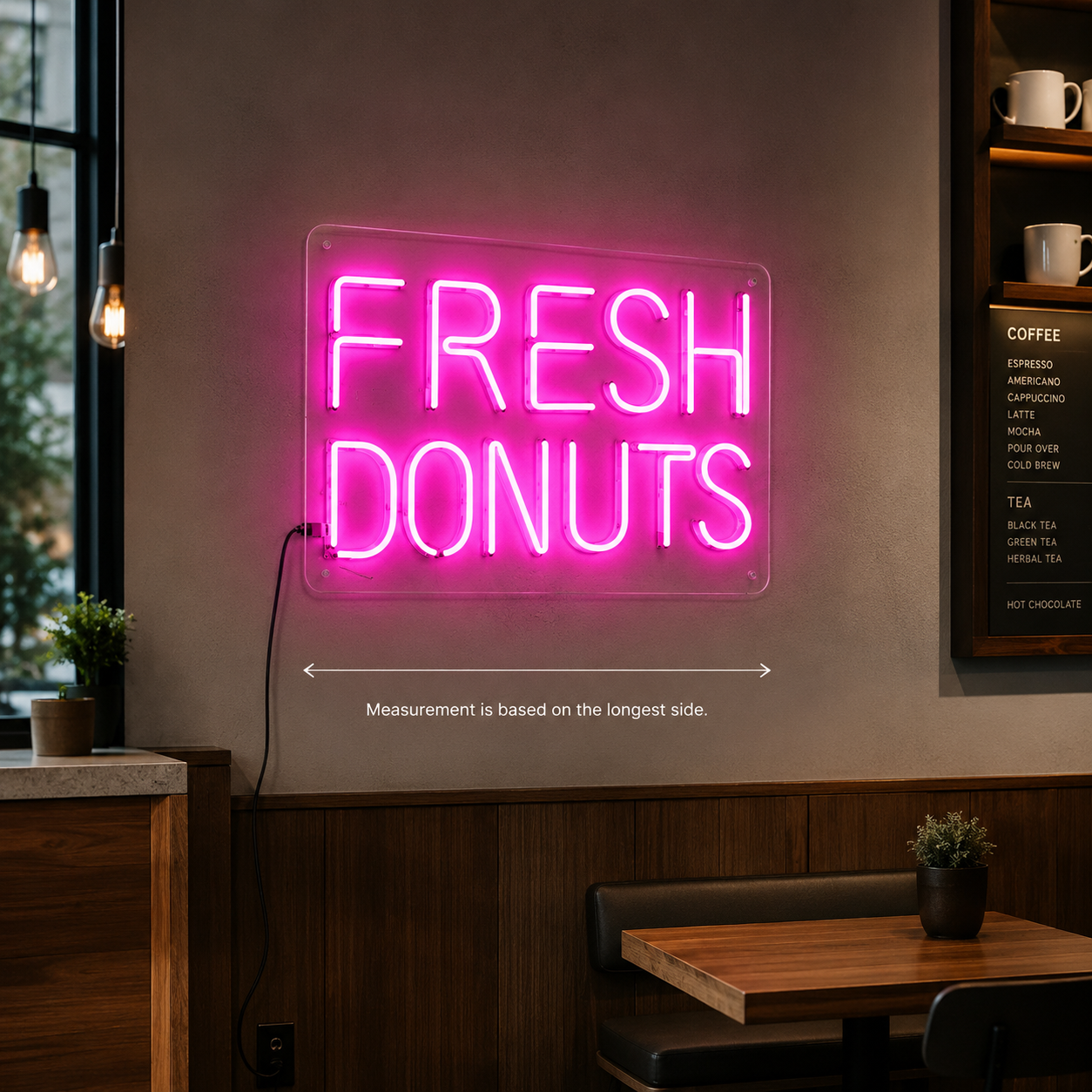 Fresh Donuts LED Neon Sign - 04 Size Image