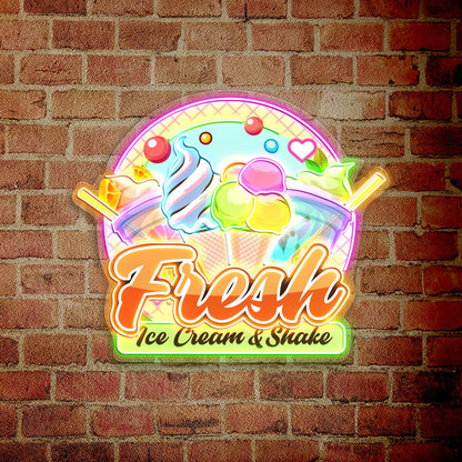 Fresh Ice Cream Shake Acrylic Led Neon Sign | Shineneon
