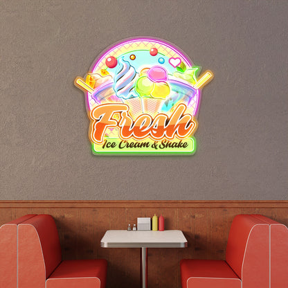 Fresh Ice Cream Shake Acrylic Led Neon Sign | Shineneon