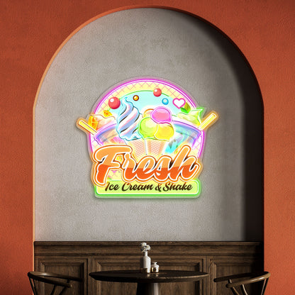 Fresh Ice Cream Shake Acrylic Led Neon Sign | Shineneon