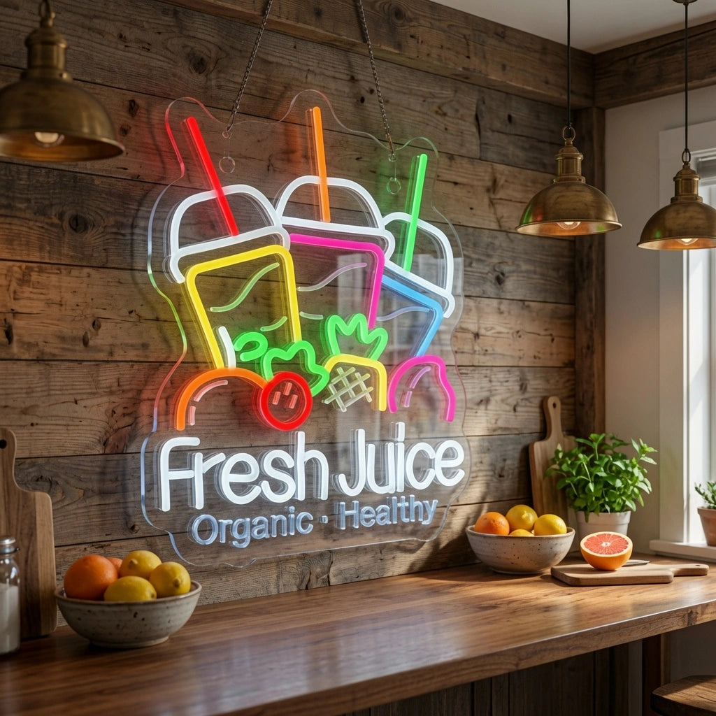 Fresh Juice LED Neon Sign - 03 Real Lifestyle Scene
