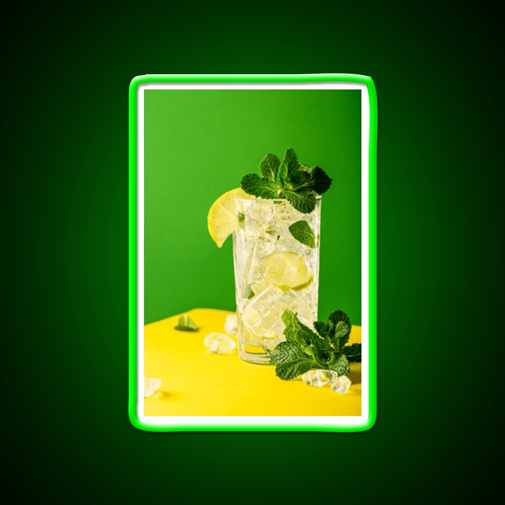 Fresh Mojito On Green And Yellow Party Drink Tequila Led Neon Sign Rgb Color - Shineneon