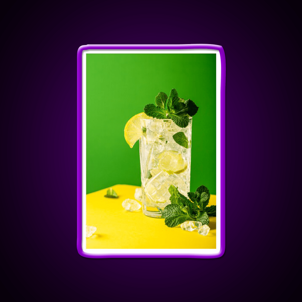 Fresh Mojito On Green And Yellow Party Drink Tequila Led Neon Sign Rgb Color - Shineneon