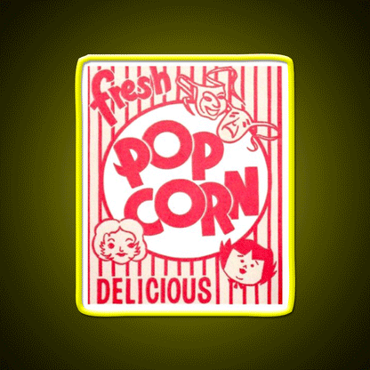 Fresh Popcorn Snack Food Led Neon Sign Rgb Color - Custom LED neon sign front view