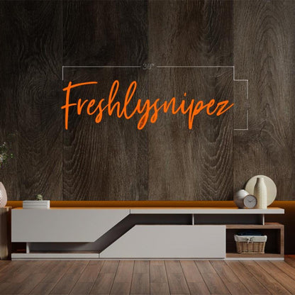 Freshlysnipez Warm-Toned Text Led Neon Sign For Home Studio Decor | Shineneon
