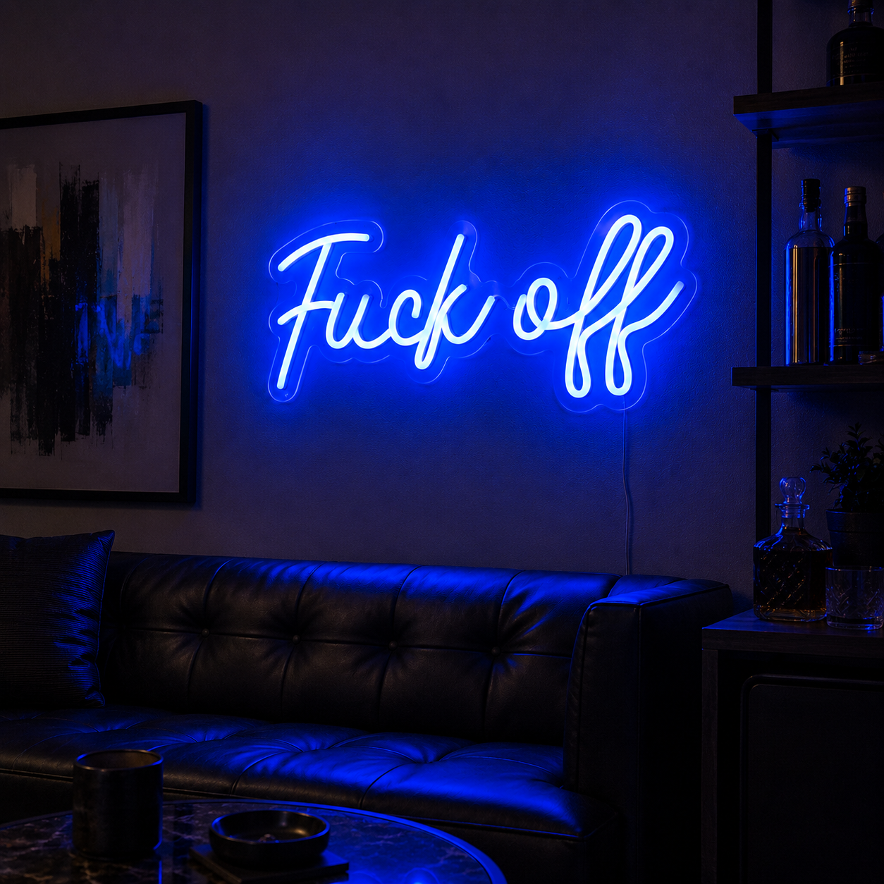 Frick Off LED Neon Sign - 03 Real Lifestyle Scene