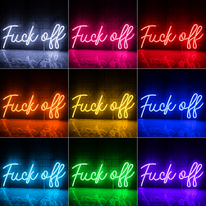Frick Off LED Neon Sign - 05 Color Grid