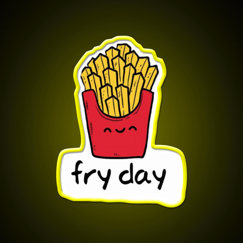 Friday Snack Food Led Neon Sign Rgb Color