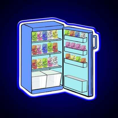 Fridge Full Of Happiness Snack Food Led Neon Sign Rgb Color - Shineneon
