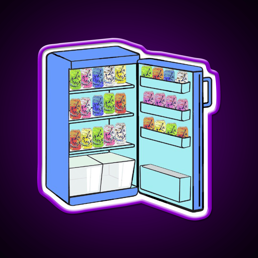 Fridge Full Of Happiness Snack Food Led Neon Sign Rgb Color - Shineneon