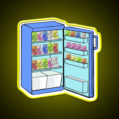 Fridge Full Of Happiness Snack Food Led Neon Sign Rgb Color - Shineneon
