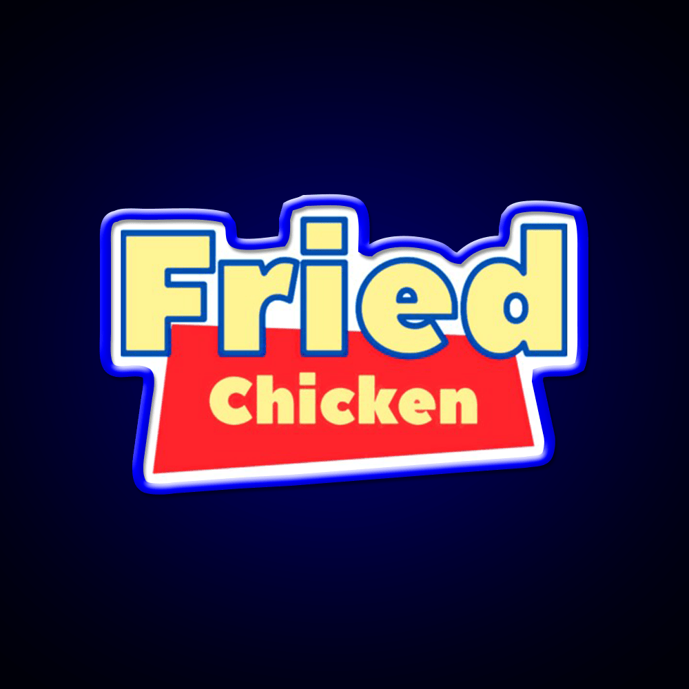 Fried Chicken Bootleg Funny Fast Food Led Neon Sign For Burger Place Rgb Color - Shineneon