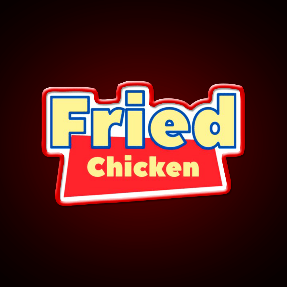 Fried Chicken Bootleg Funny Fast Food Led Neon Sign For Burger Place Rgb Color - Shineneon
