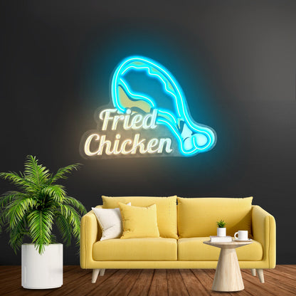 Fried Chicken Custom Led Signs Artwork For Wall Decor - Shineneon