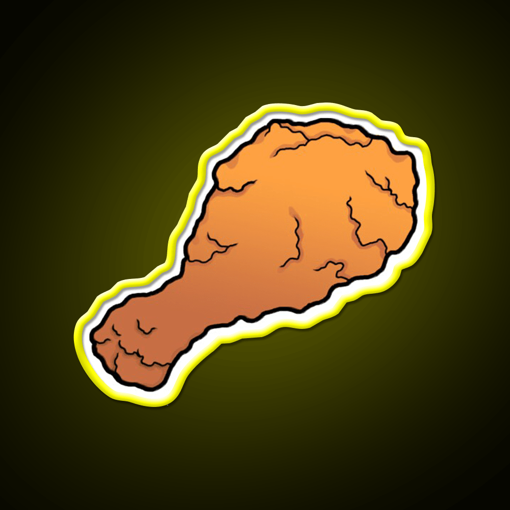 Fried Chicken Fast Food Led Neon Sign For Burger Place Rgb Color - Shineneon