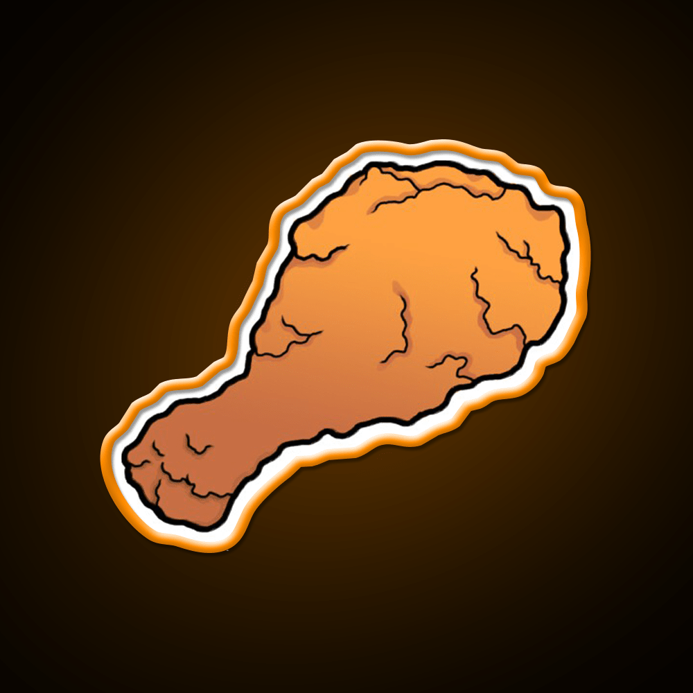Fried Chicken Fast Food Led Neon Sign For Burger Place Rgb Color - Shineneon