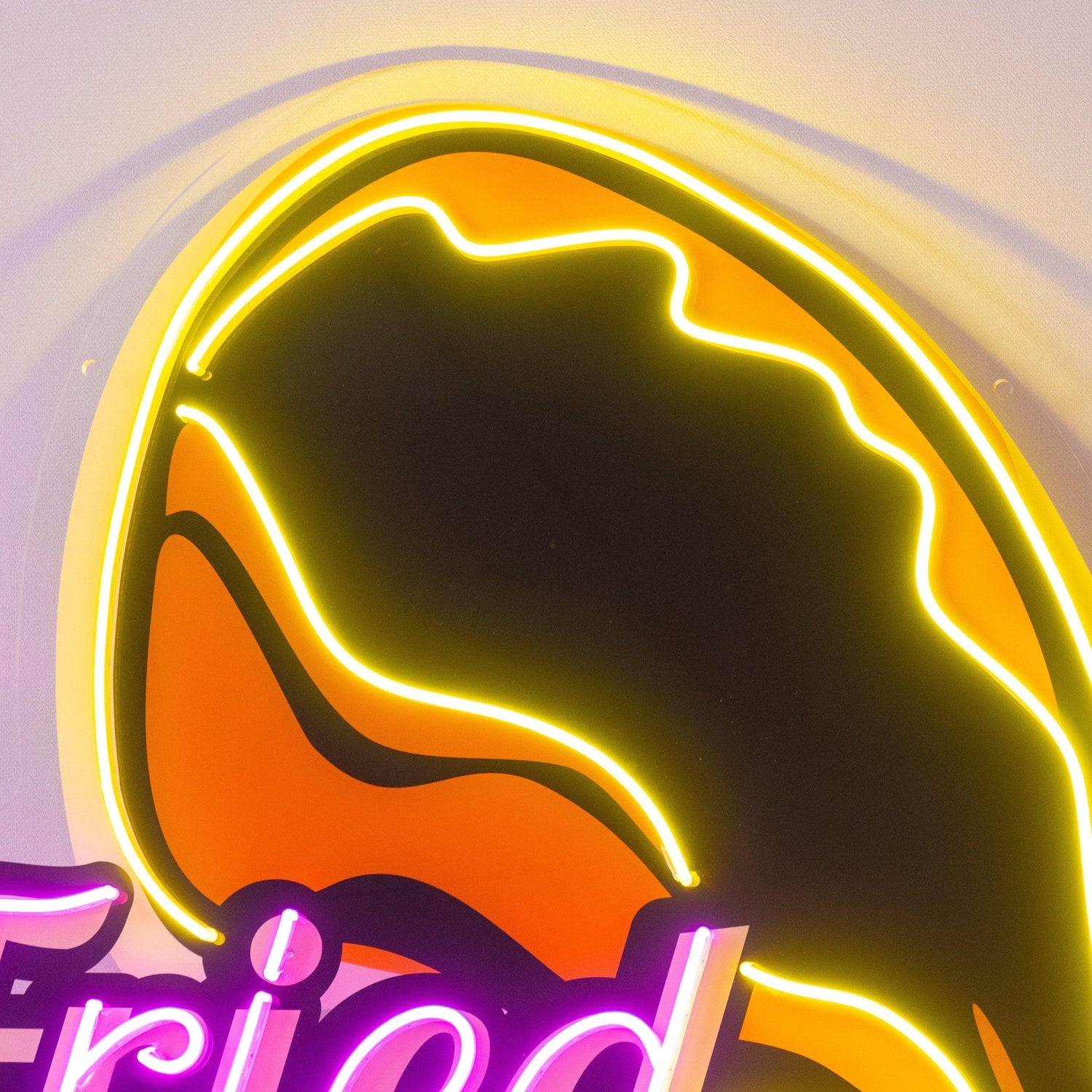 Fried Chicken Multicolor Uv Printed Led Neon Sign For Restaurant Fast Food Decor | Shineneon