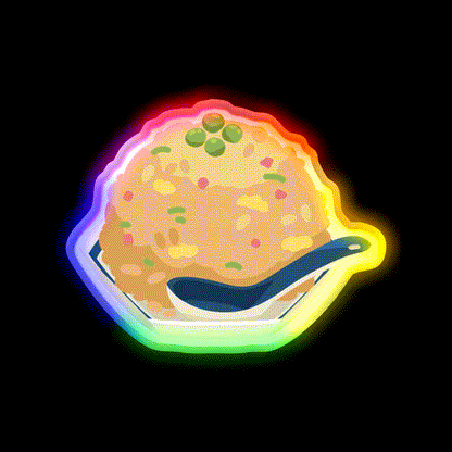 Fried Rice Led Neon Sign Chinese Food Rgb Color