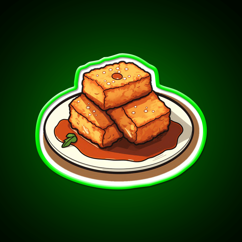 Fried Tofu Snack Food Led Neon Sign Rgb Color - Shineneon