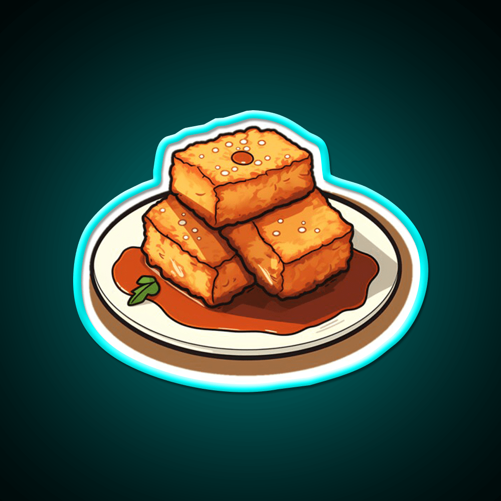 Fried Tofu Snack Food Led Neon Sign Rgb Color - Shineneon
