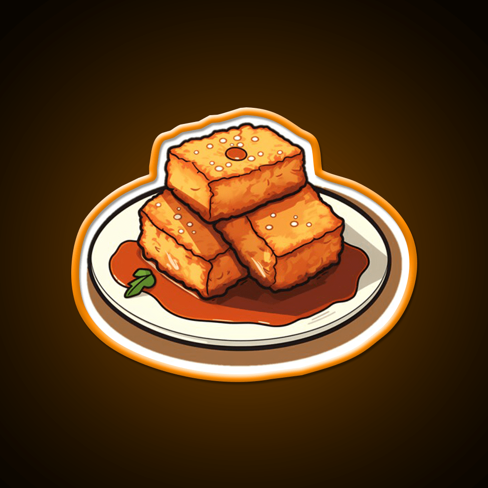 Fried Tofu Snack Food Led Neon Sign Rgb Color - Shineneon