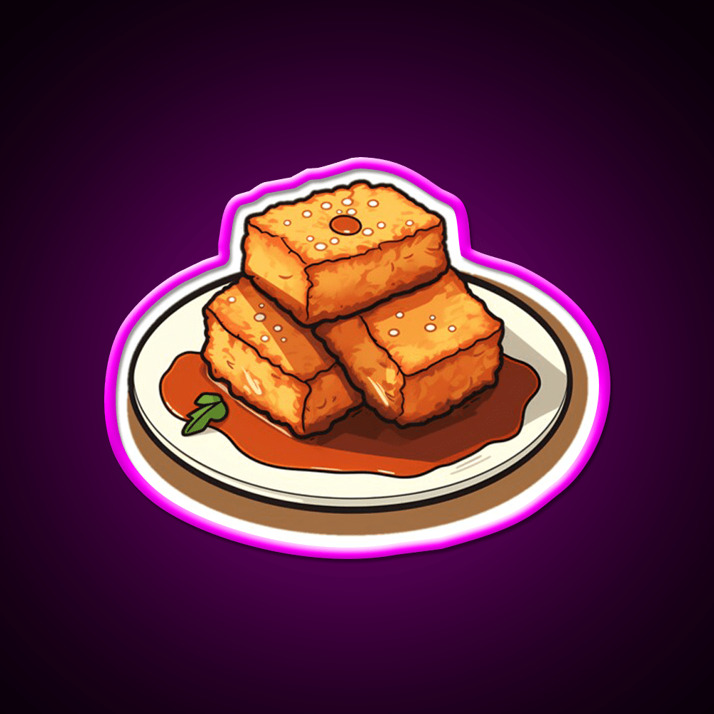 Fried Tofu Snack Food Led Neon Sign Rgb Color - Shineneon