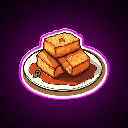 Fried Tofu Snack Food Led Neon Sign Rgb Color - Shineneon